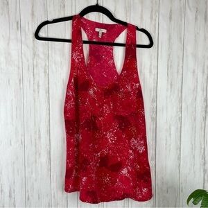 Joie XS red silk tank with pocket
